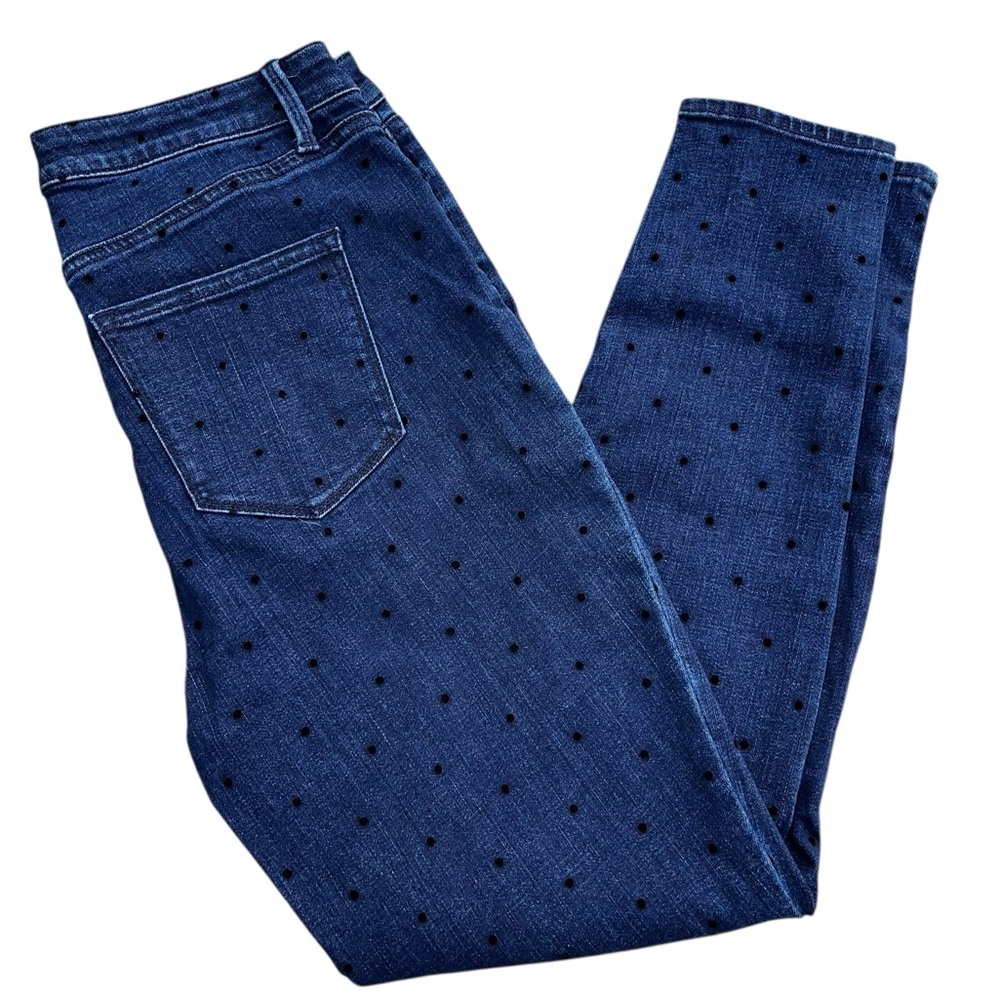 NWOT Talbots Polka Dot High-Waist Jegging Ankle Jeans 8P